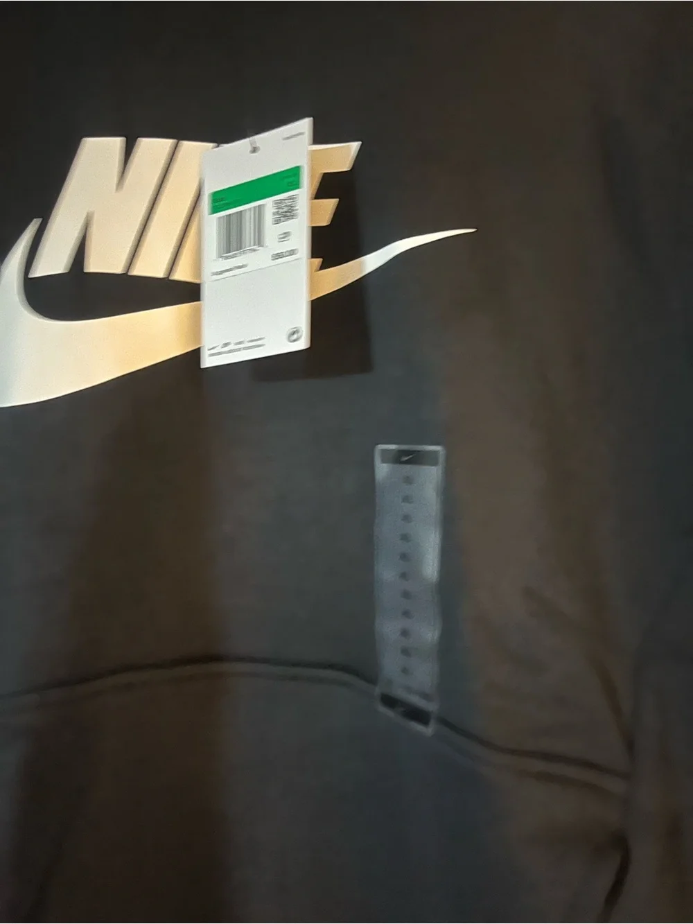 Nike Black Hoodie with White Swoosh Logo